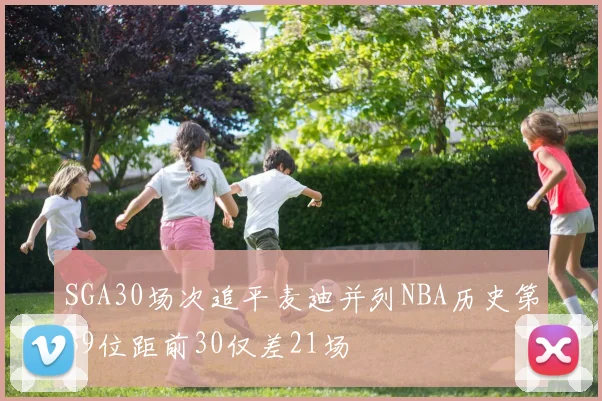 SGA30场次追平麦迪并列NBA历史第39位距前30仅差21场